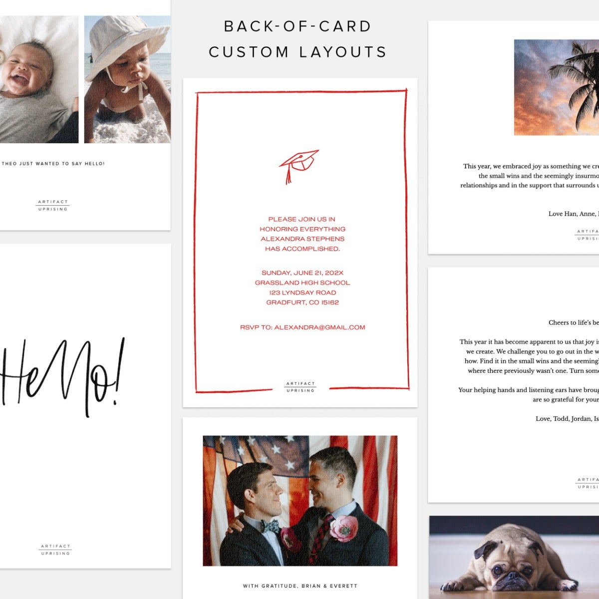 Organic Border Graduation Announcement