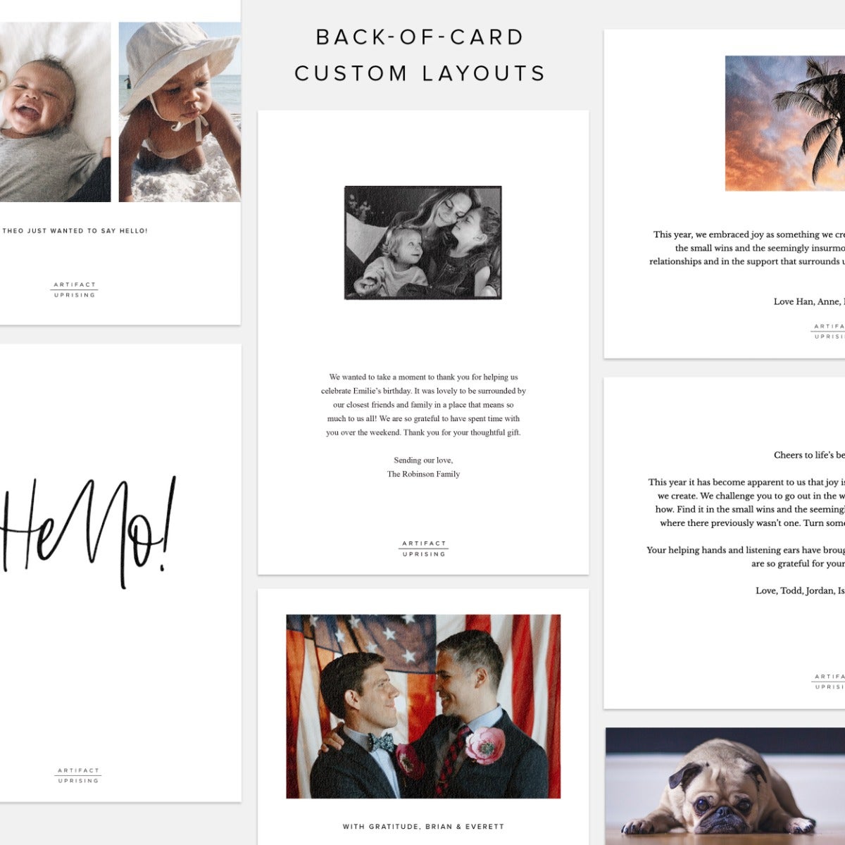 9-Image Photo Strip Thank You Card