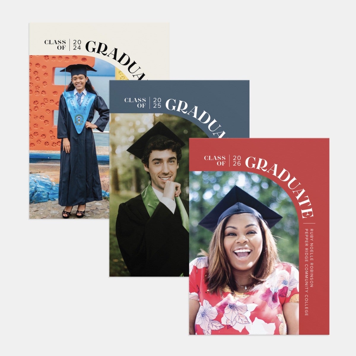Modern Colorblock Graduation Announcement