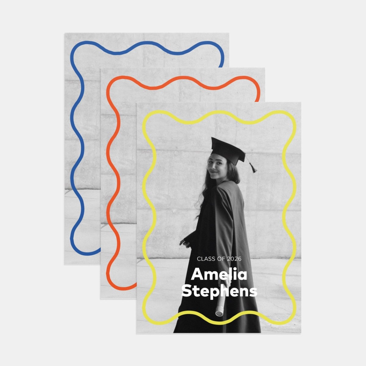 Squiggle Graduation Announcement 