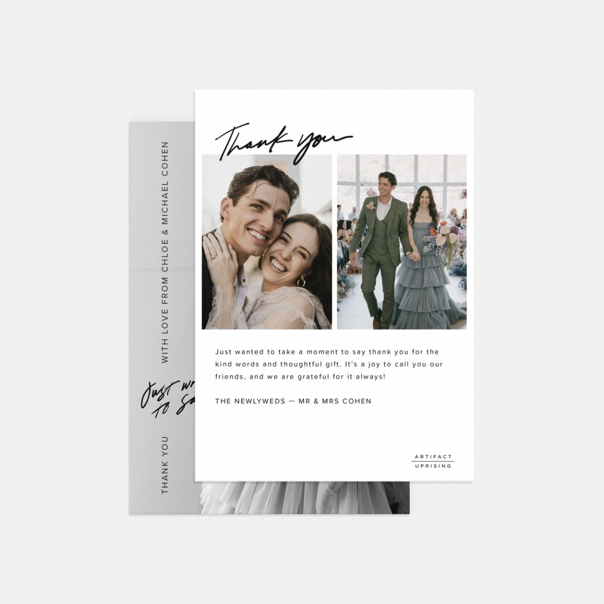 Just Writing to Say Thank You Card