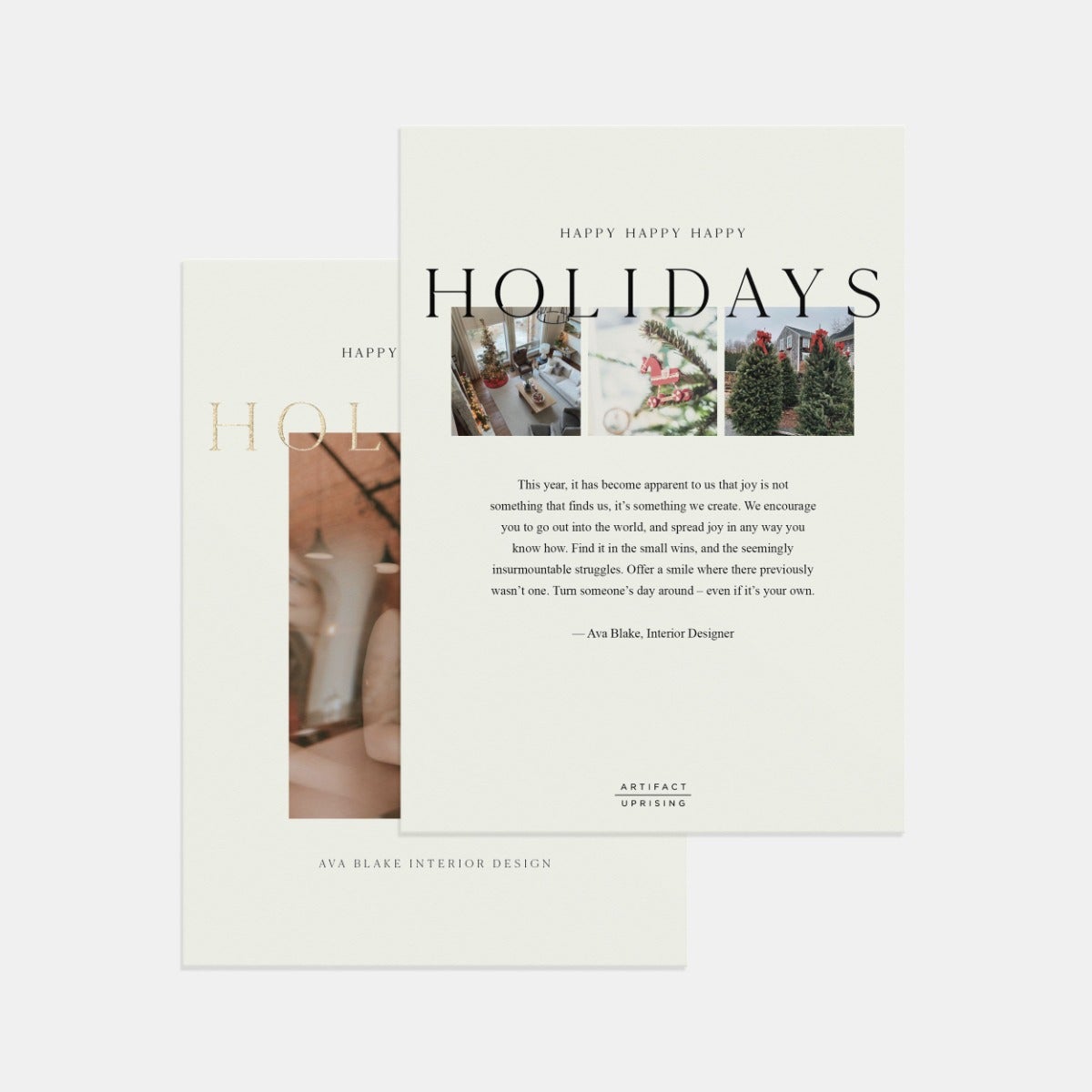 Modern Magazine Business Holiday Card