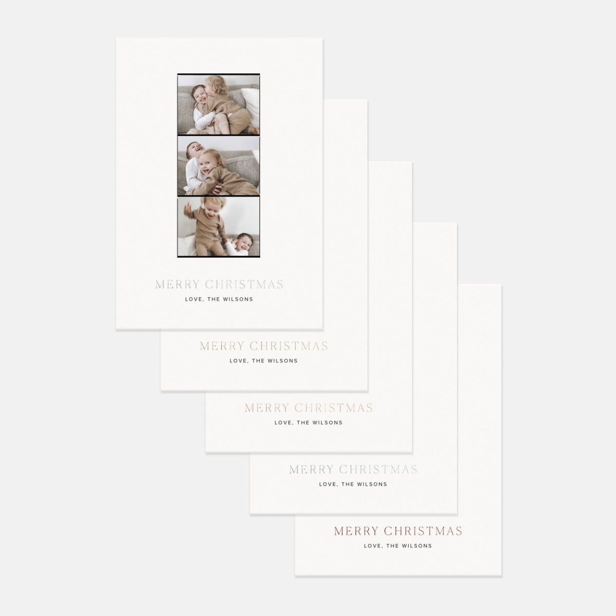 3-Image Photo Strip Holiday Card