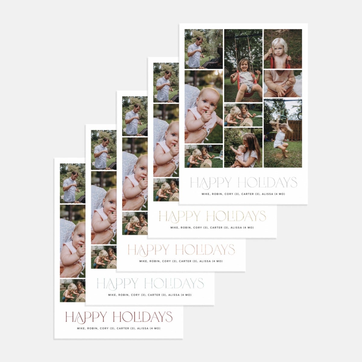 Classic 9-Image Holiday Card