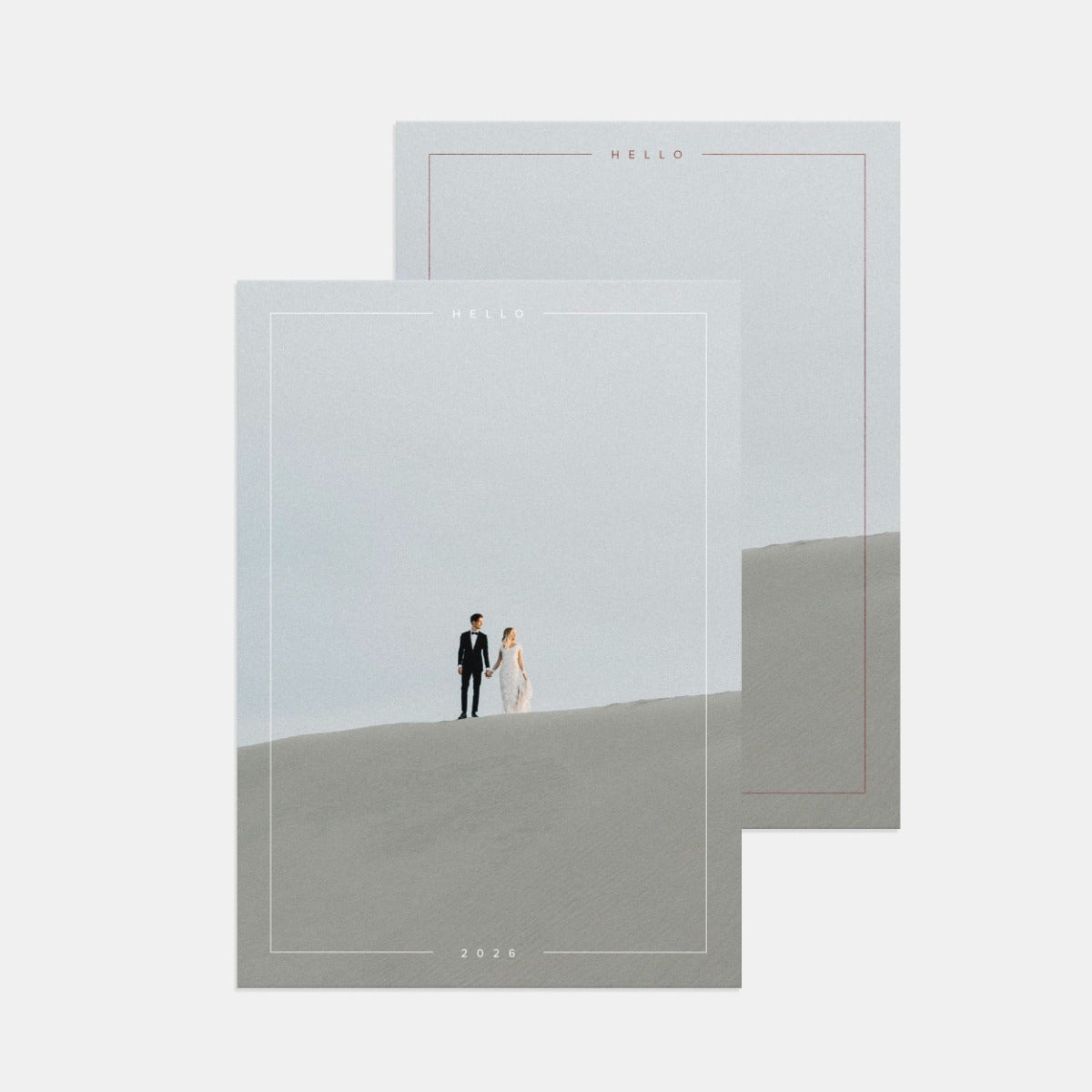 Minimal Bordered 2026 New Year Card