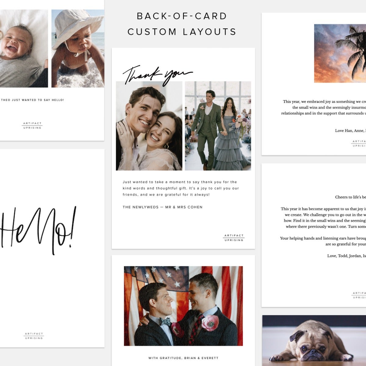 Just Writing to Say Thank You Card