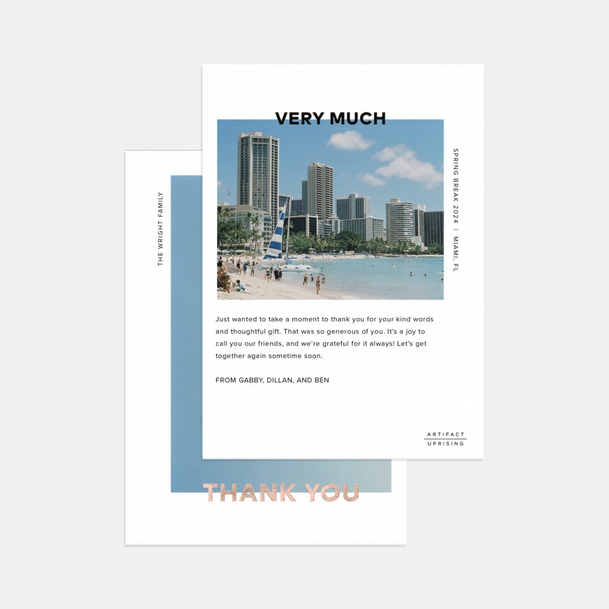 Simple Custom Photo Thank You Card
