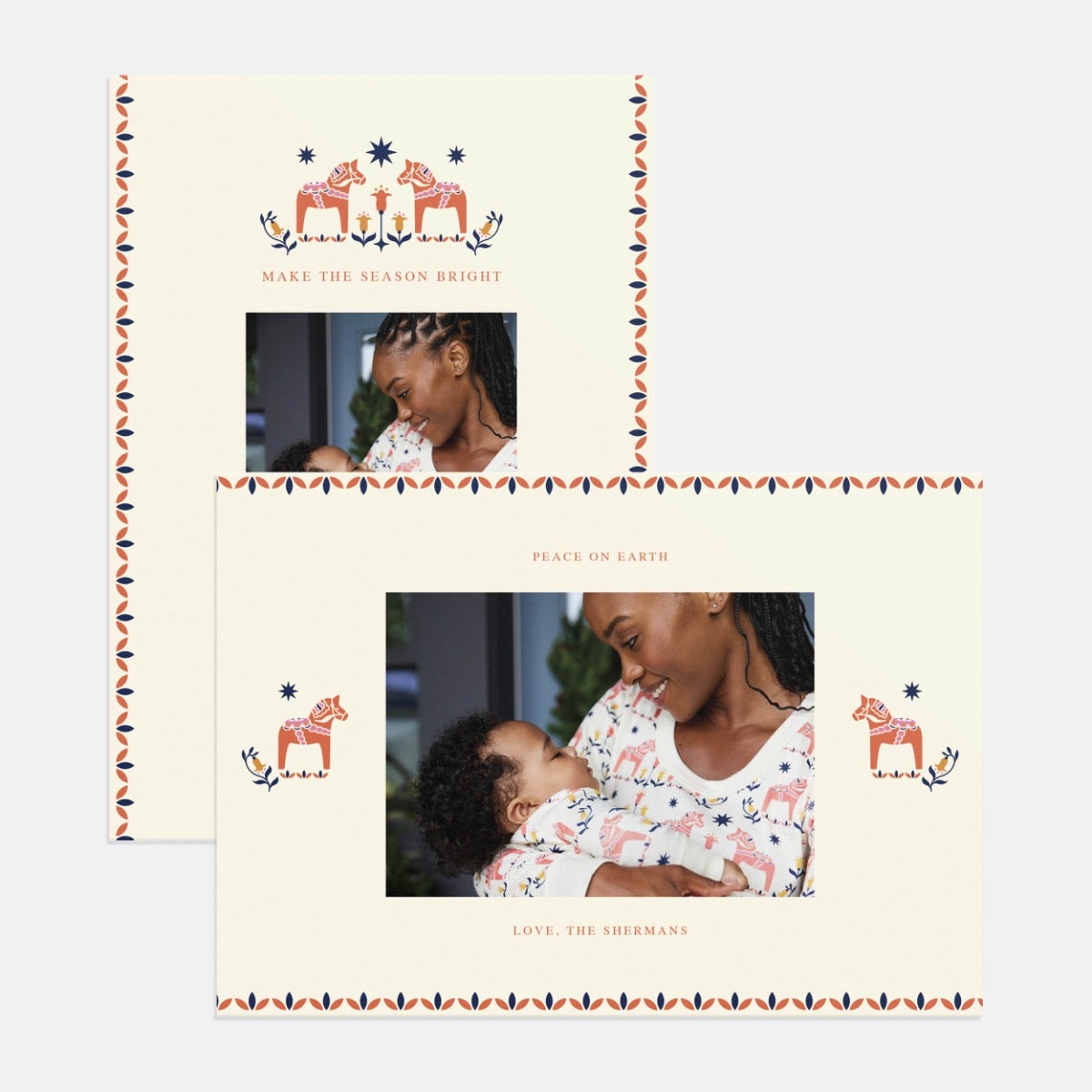 Hanna Andersson Dala Horse Holiday Card