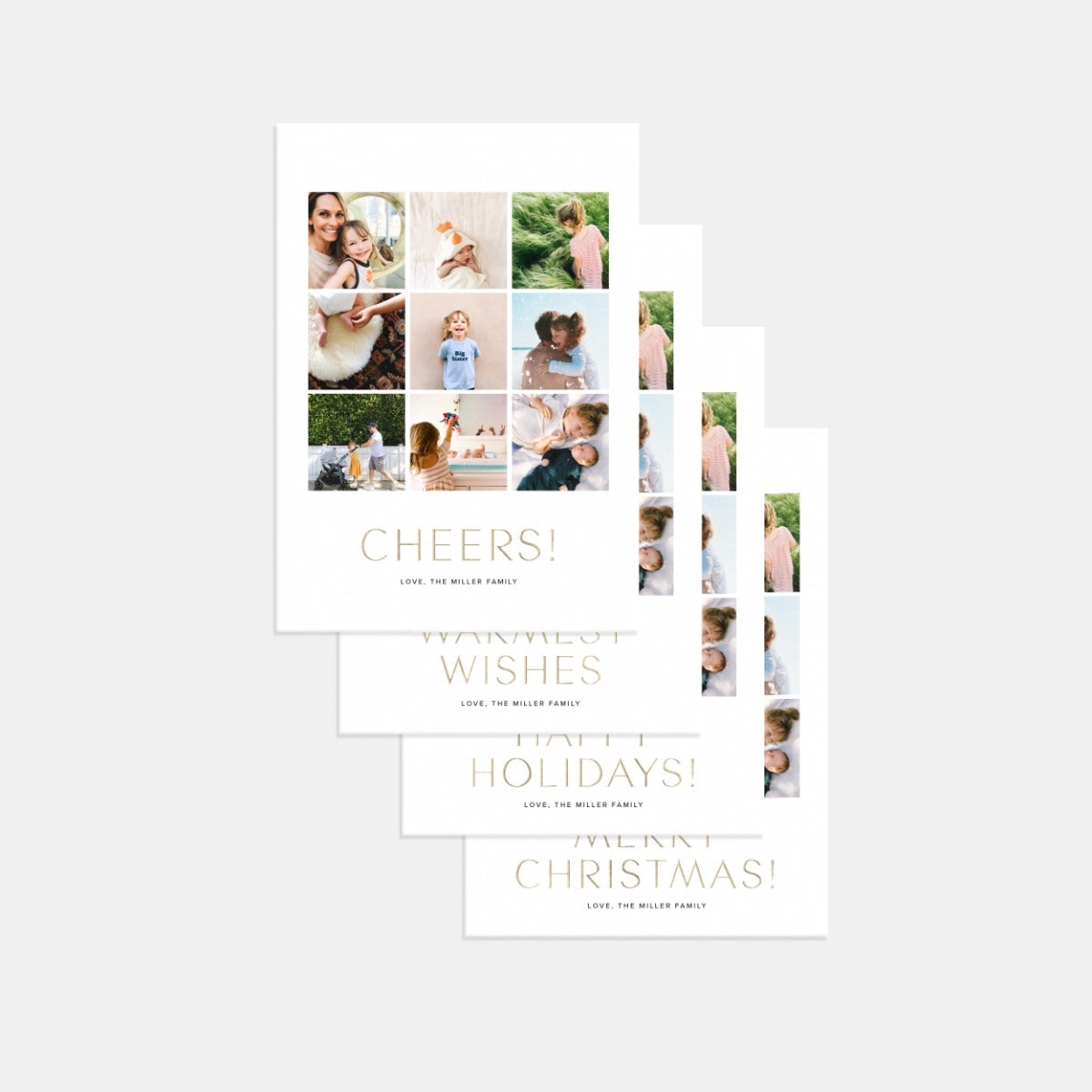 Multi-Image Vertical Holiday Card