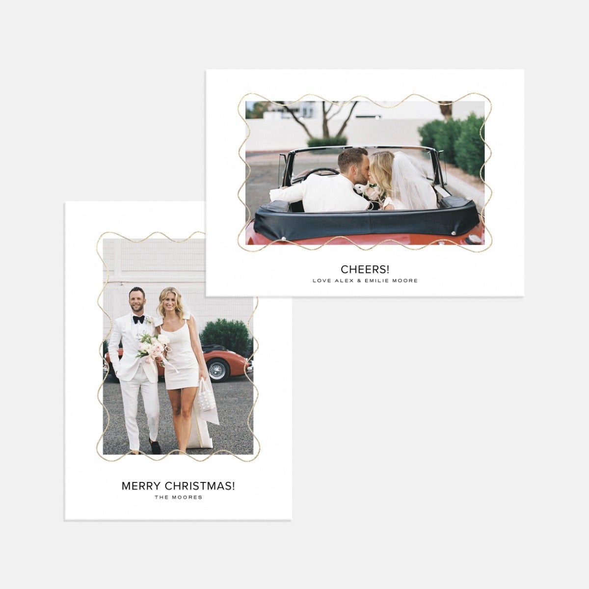 Wavy Line Holiday Card