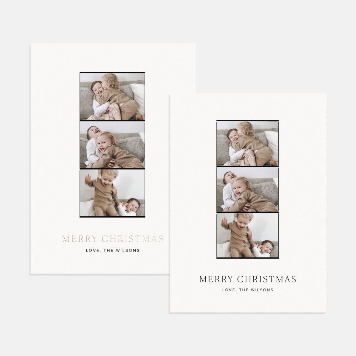 3-Image Photo Strip Holiday Card