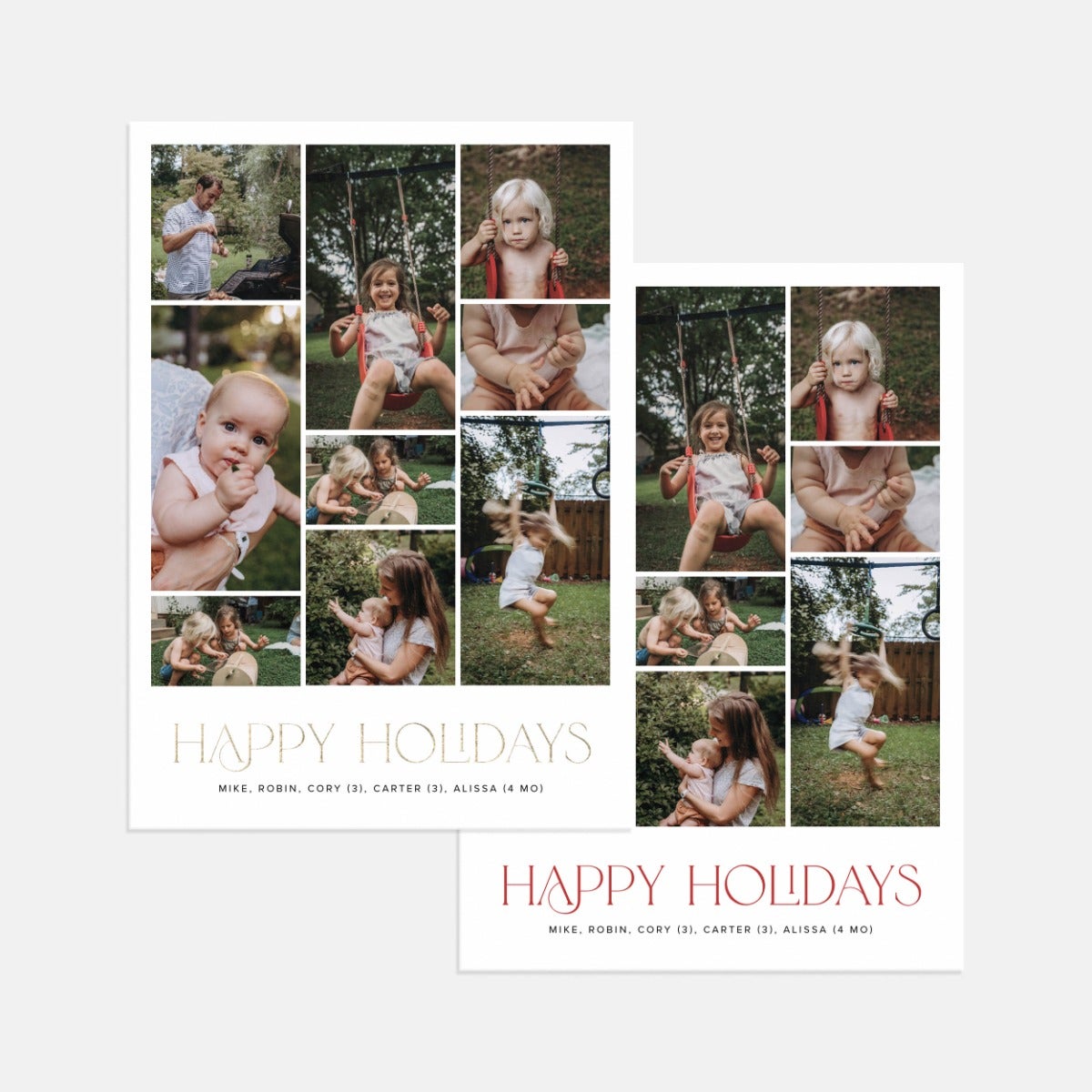 Classic 9-Image Holiday Card