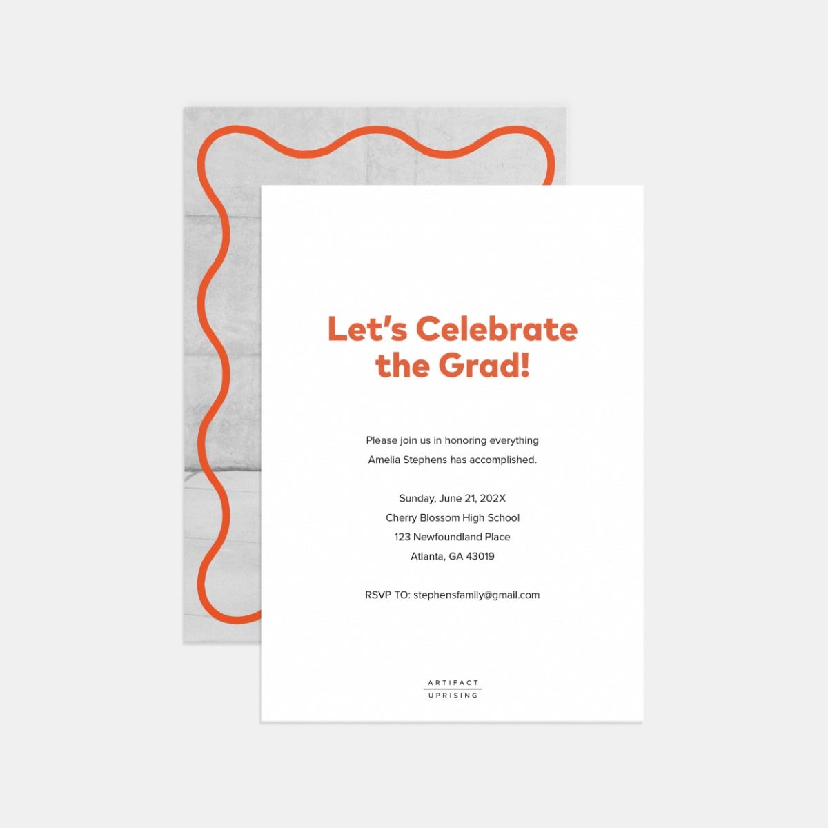 Squiggle Graduation Announcement 