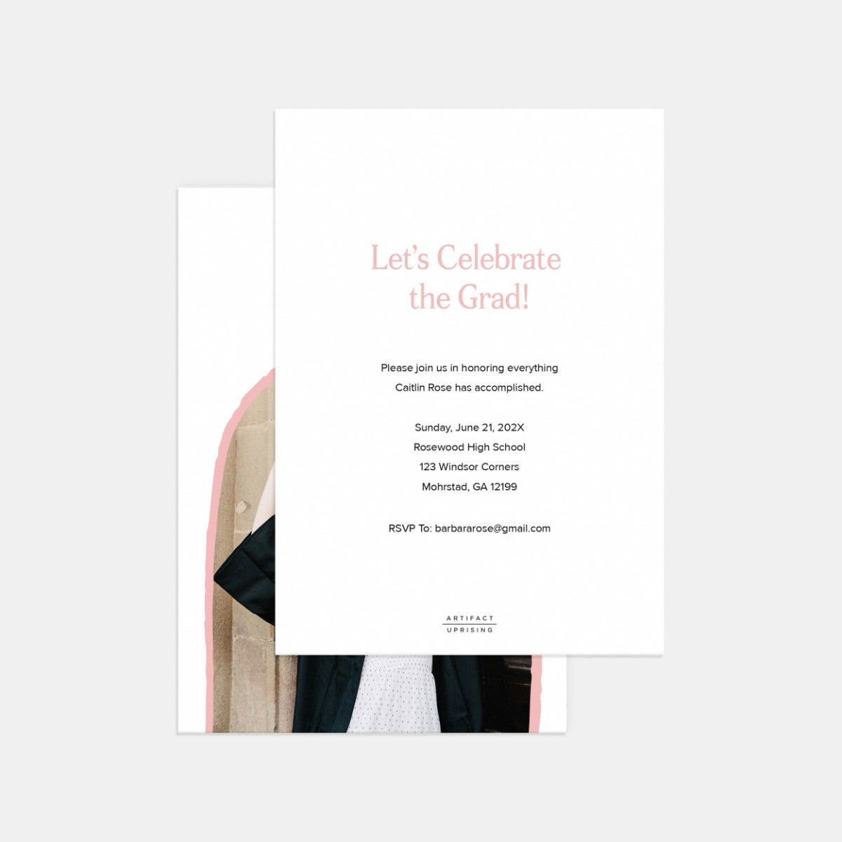 Organic Arch Graduation Announcement