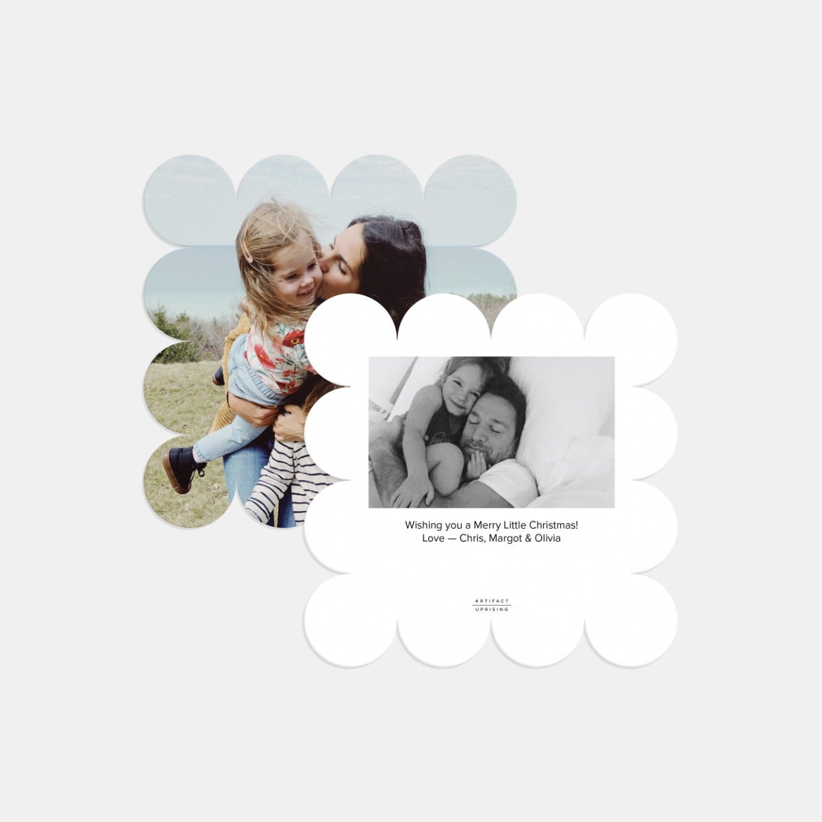 Scallop Square Holiday Card