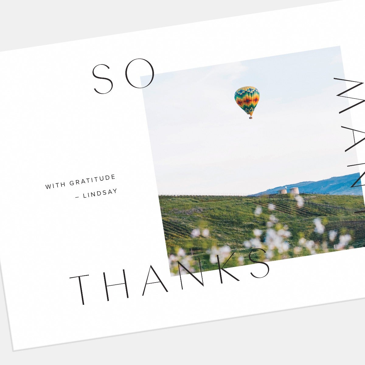 Elegant Overlay Thanks Card