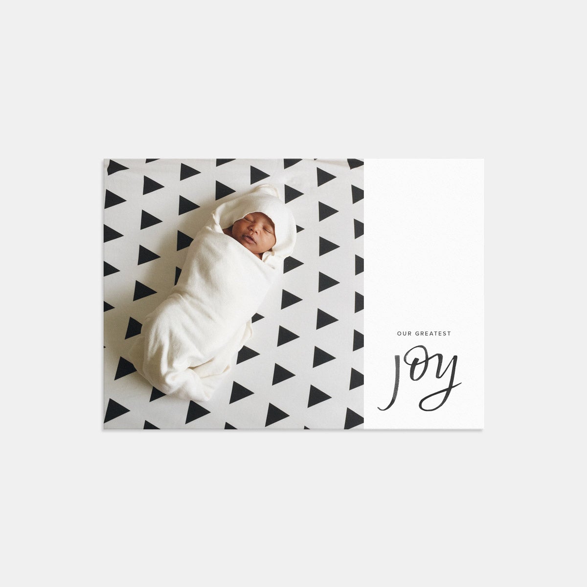 Joy Hand Lettered Birth Announcement