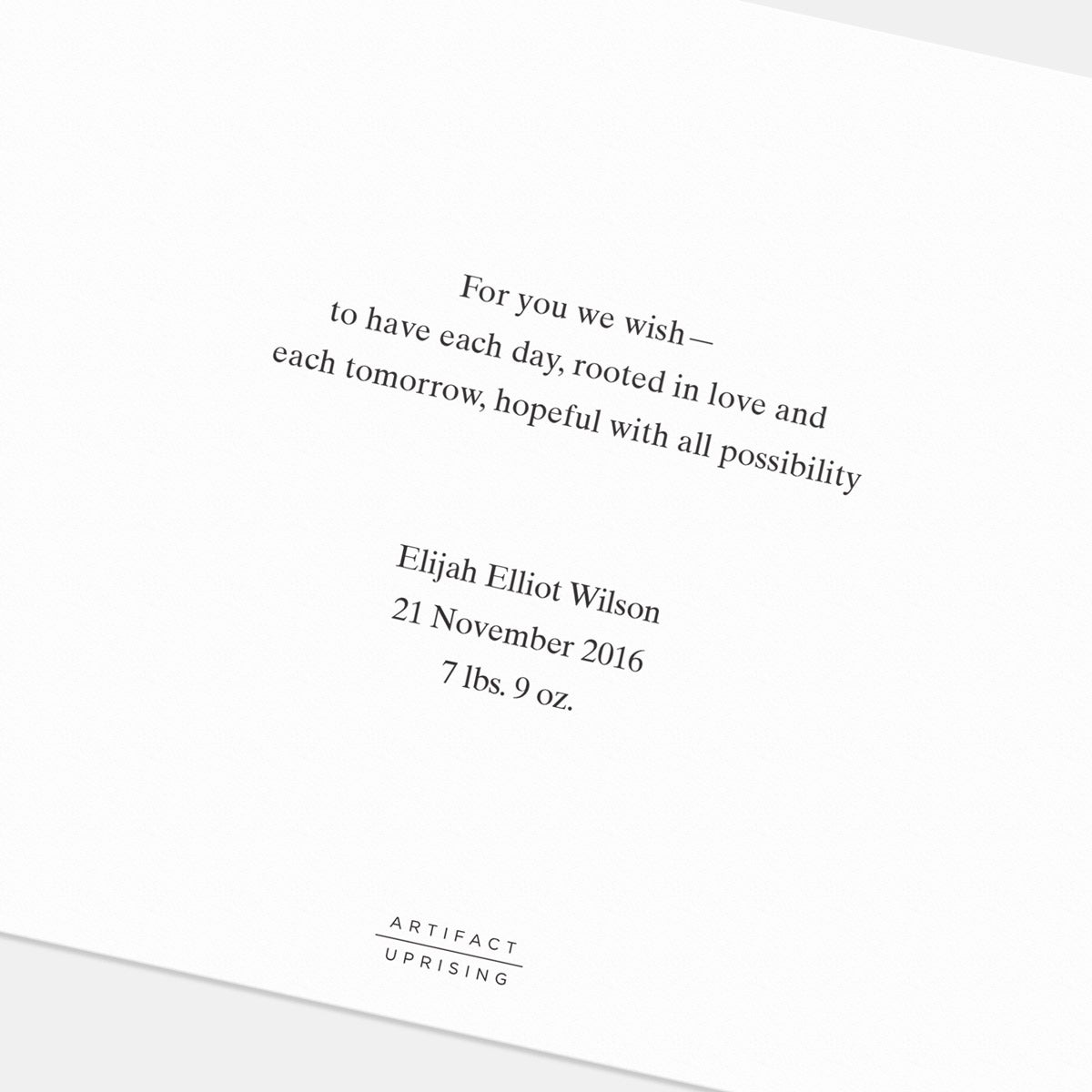 Classic Birth Announcement