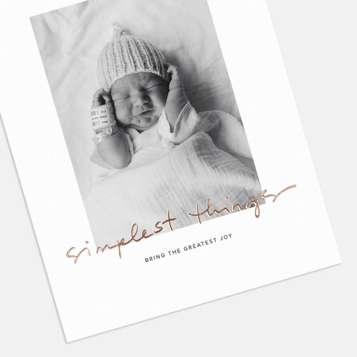 Simplest Things Birth Announcement with Foil