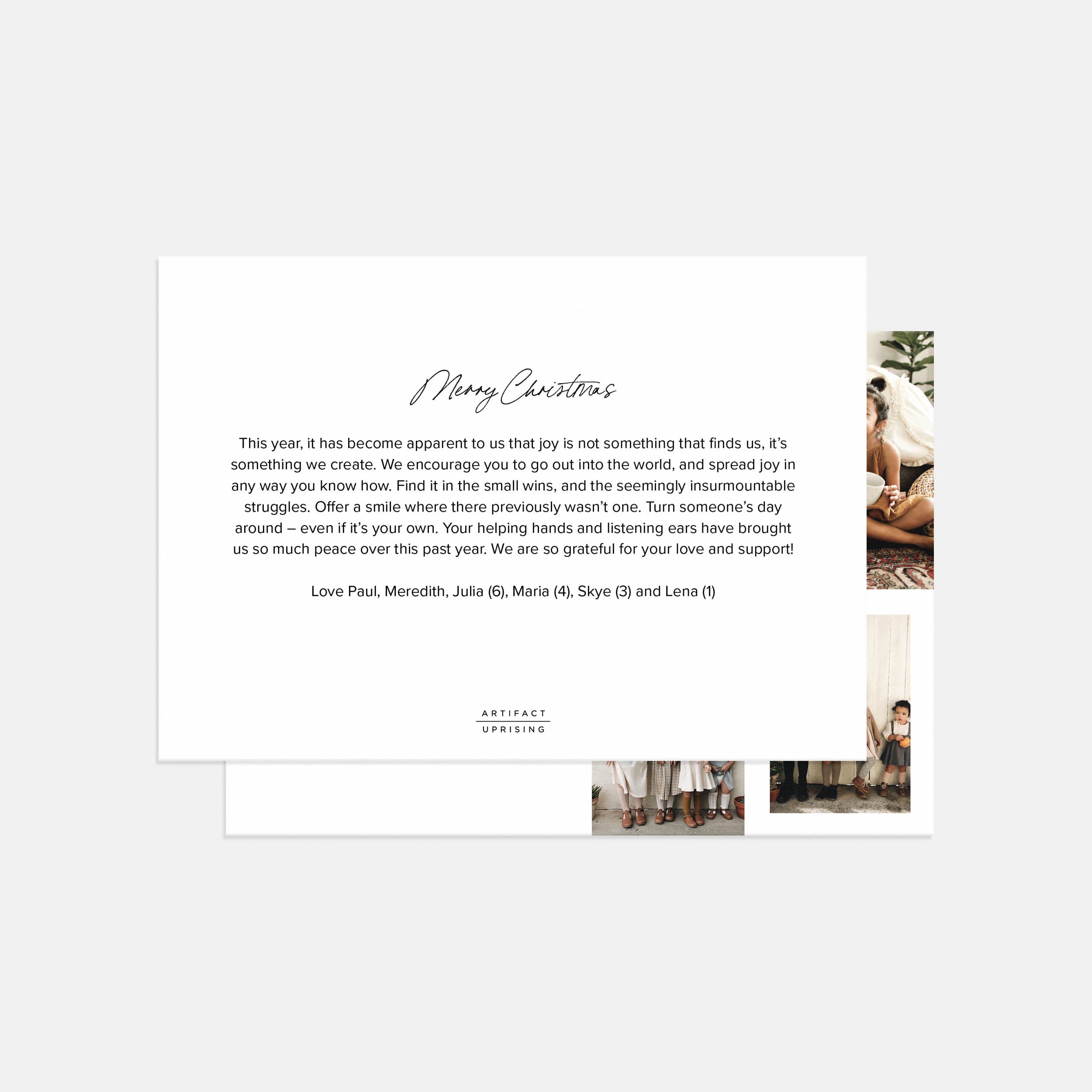 Christmas Script Holiday Card