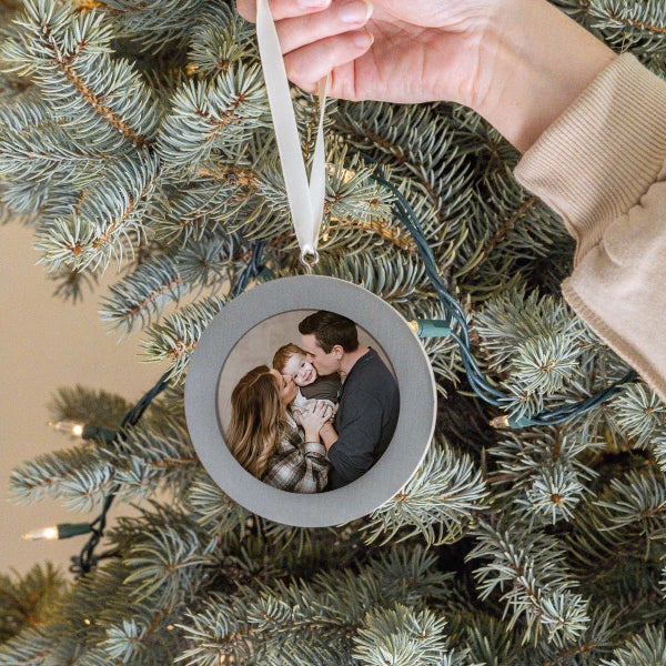 Image for Custom Circle Photo Ornament