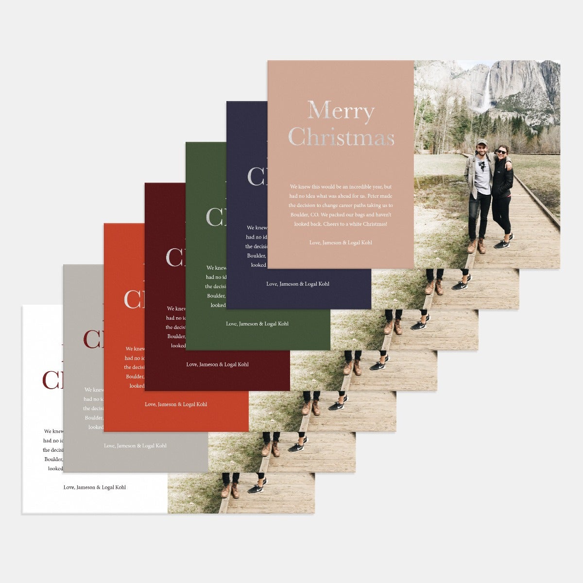 Colorblock Holiday Card