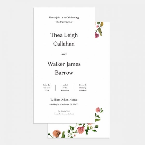 Venamour Botanical Wedding Invitation Venamour Botanical Wedding Invitation