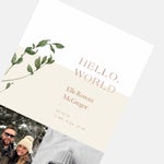 Duo-Image Greenery Birth Announcement