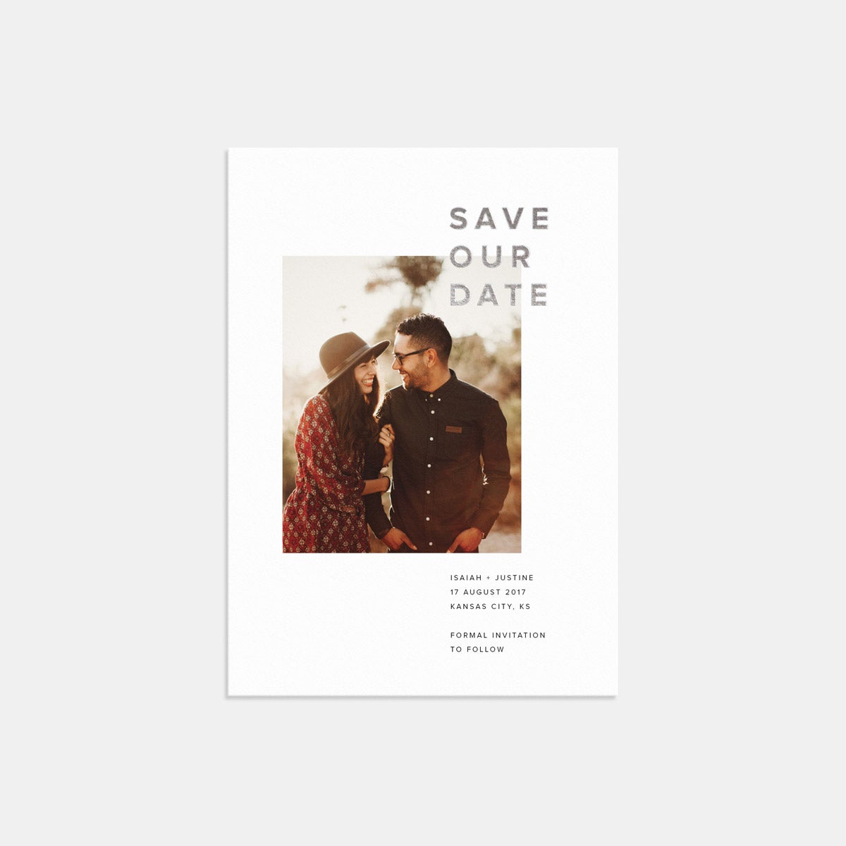 Save Our Date Card with Foil