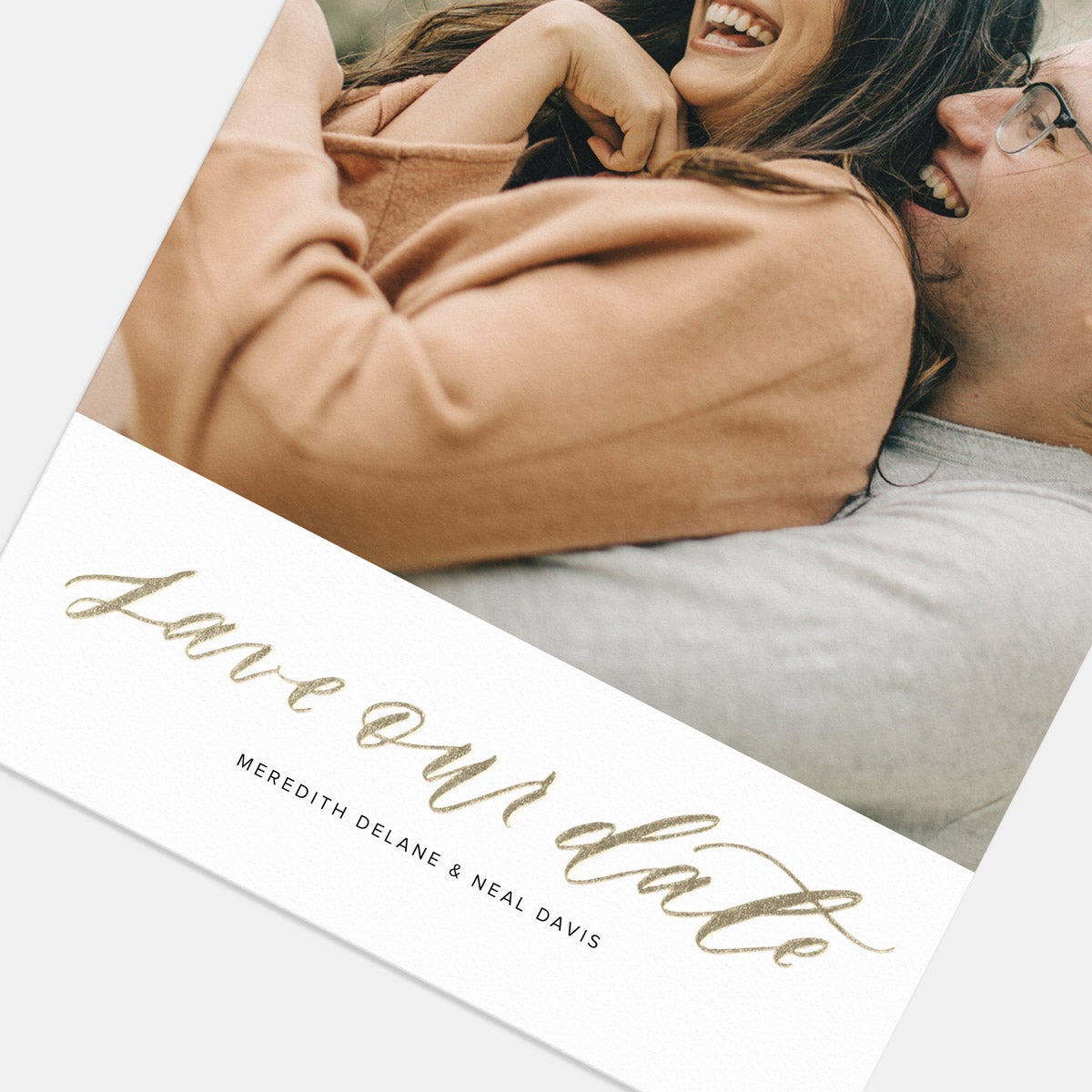 Hand-Lettered Save Our Date Card