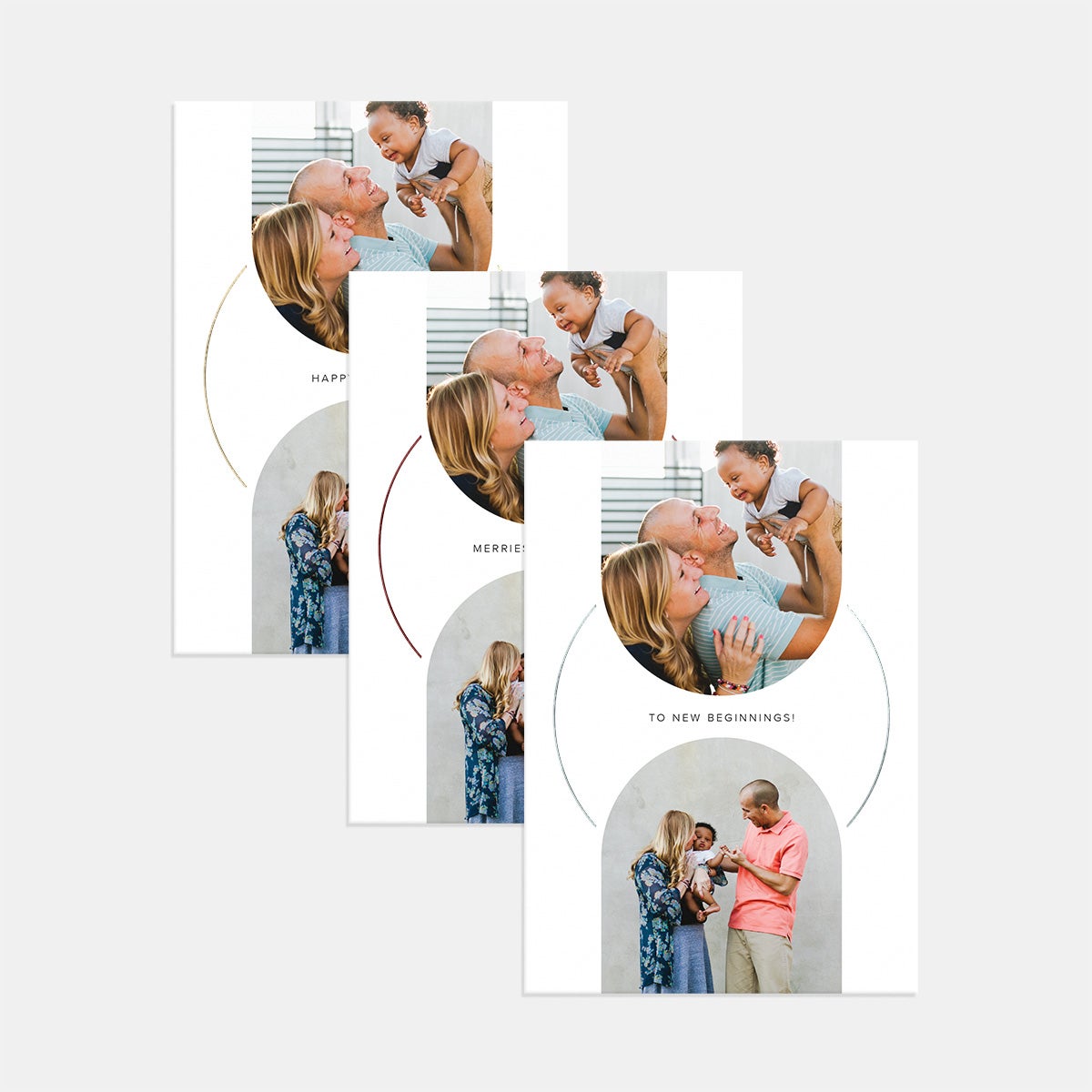 Geometric Connection Holiday Card