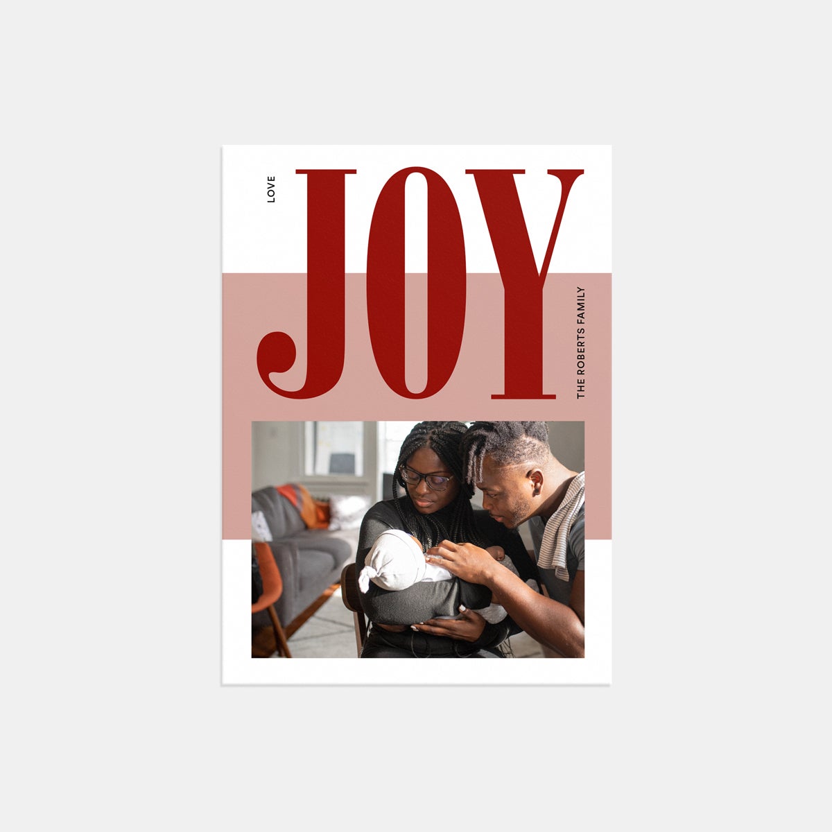Joy Colorblock Holiday Card