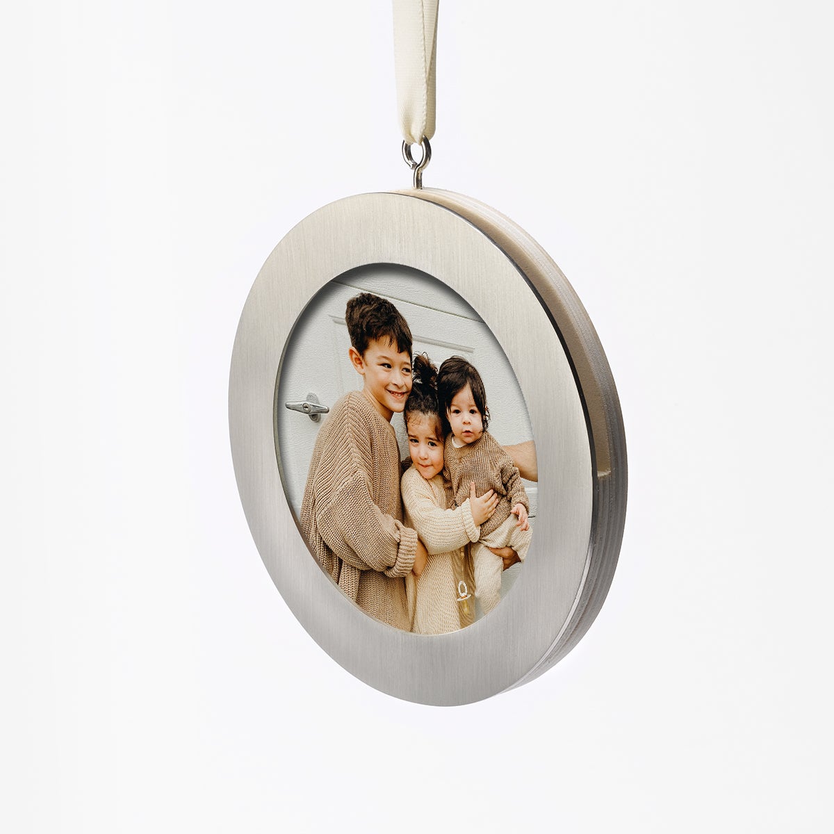 Custom Circle Photo Ornament