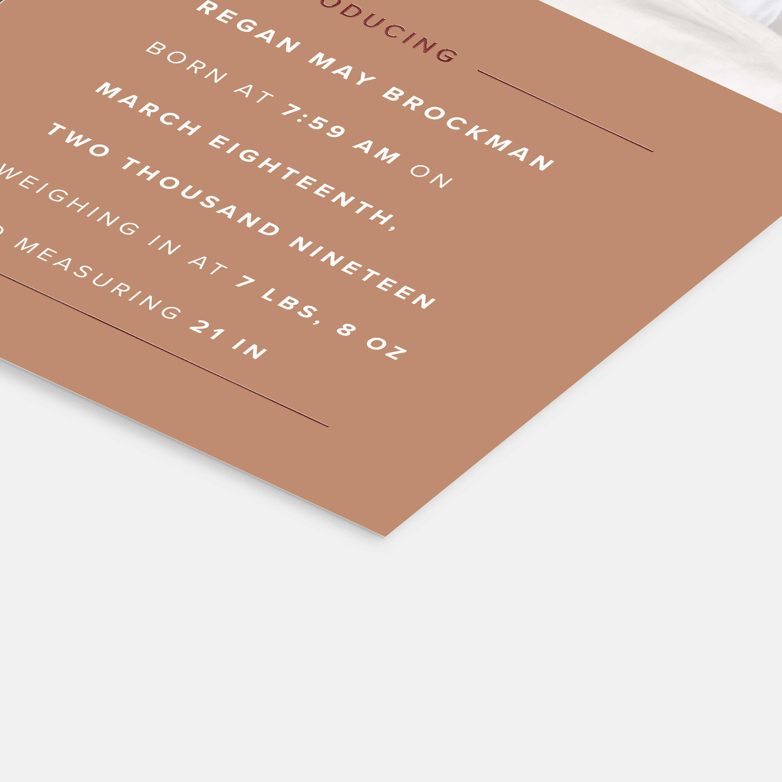 Modern Floral Baby Announcement