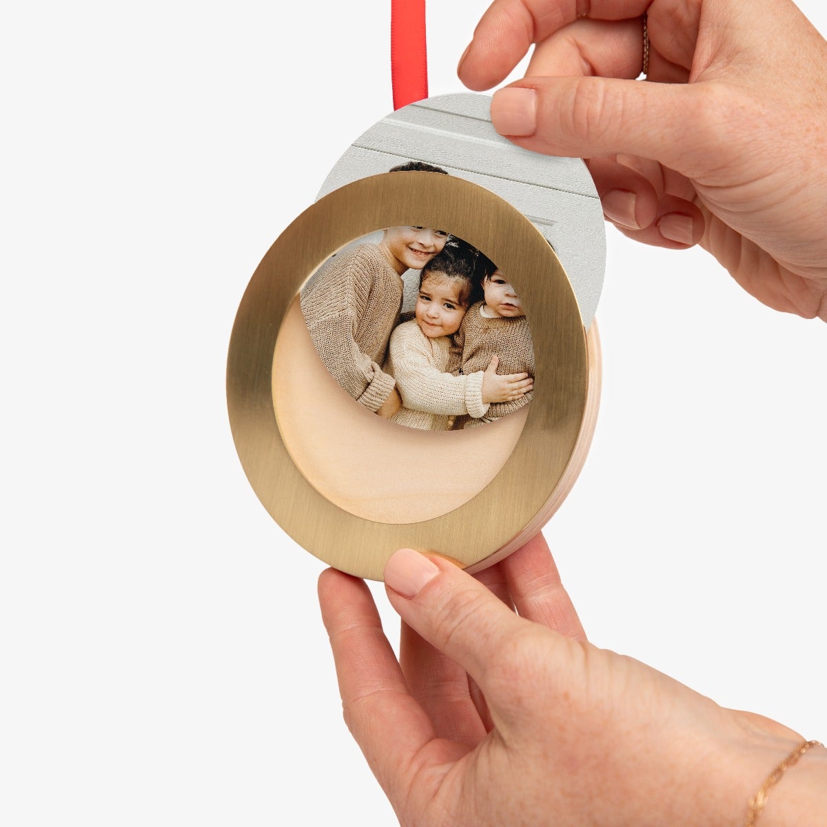 Custom Circle Photo Ornament