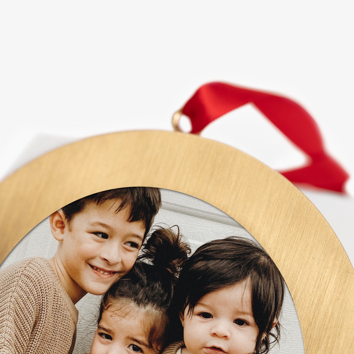 Custom Circle Photo Ornament