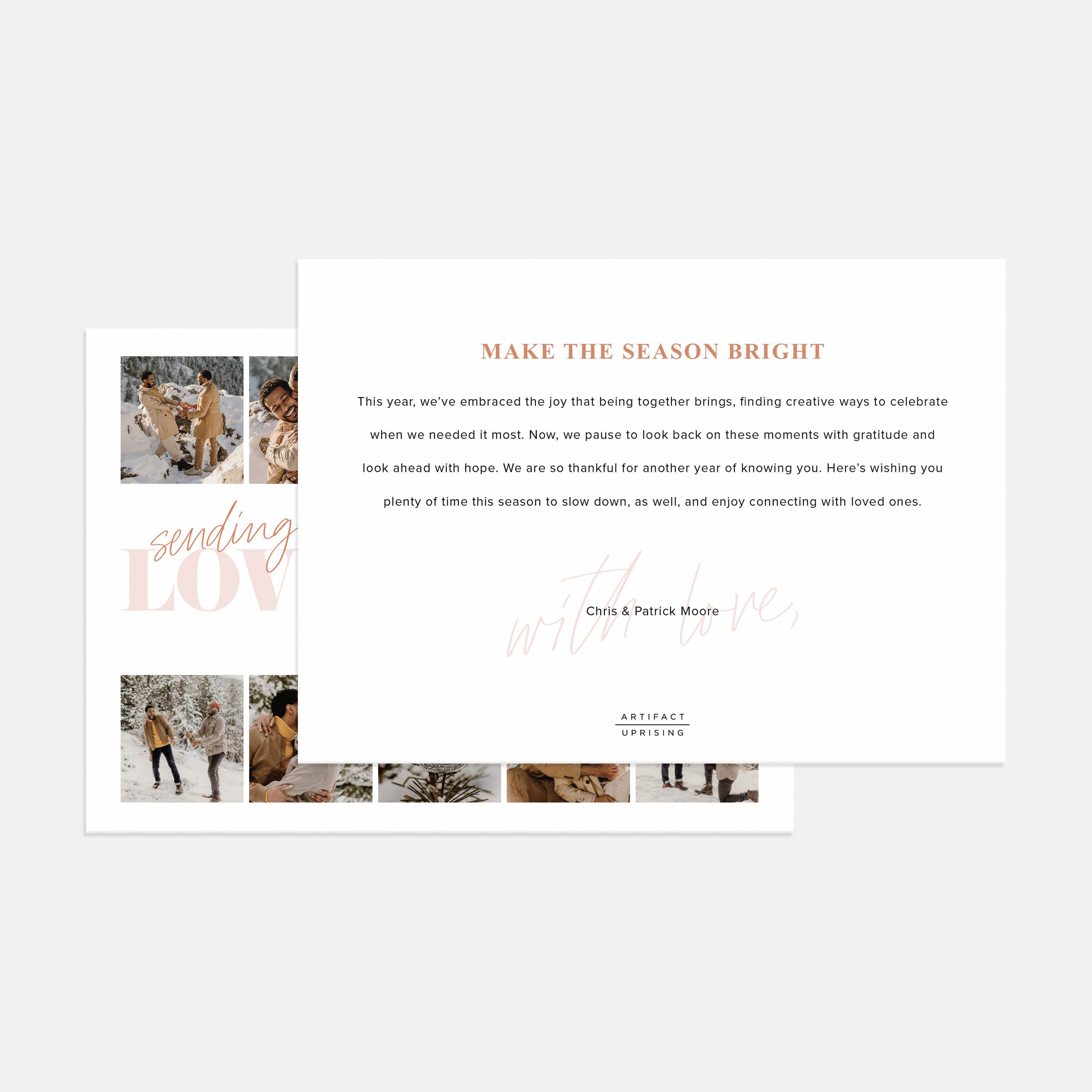 Pastel Greeting Multi-Image Holiday Card