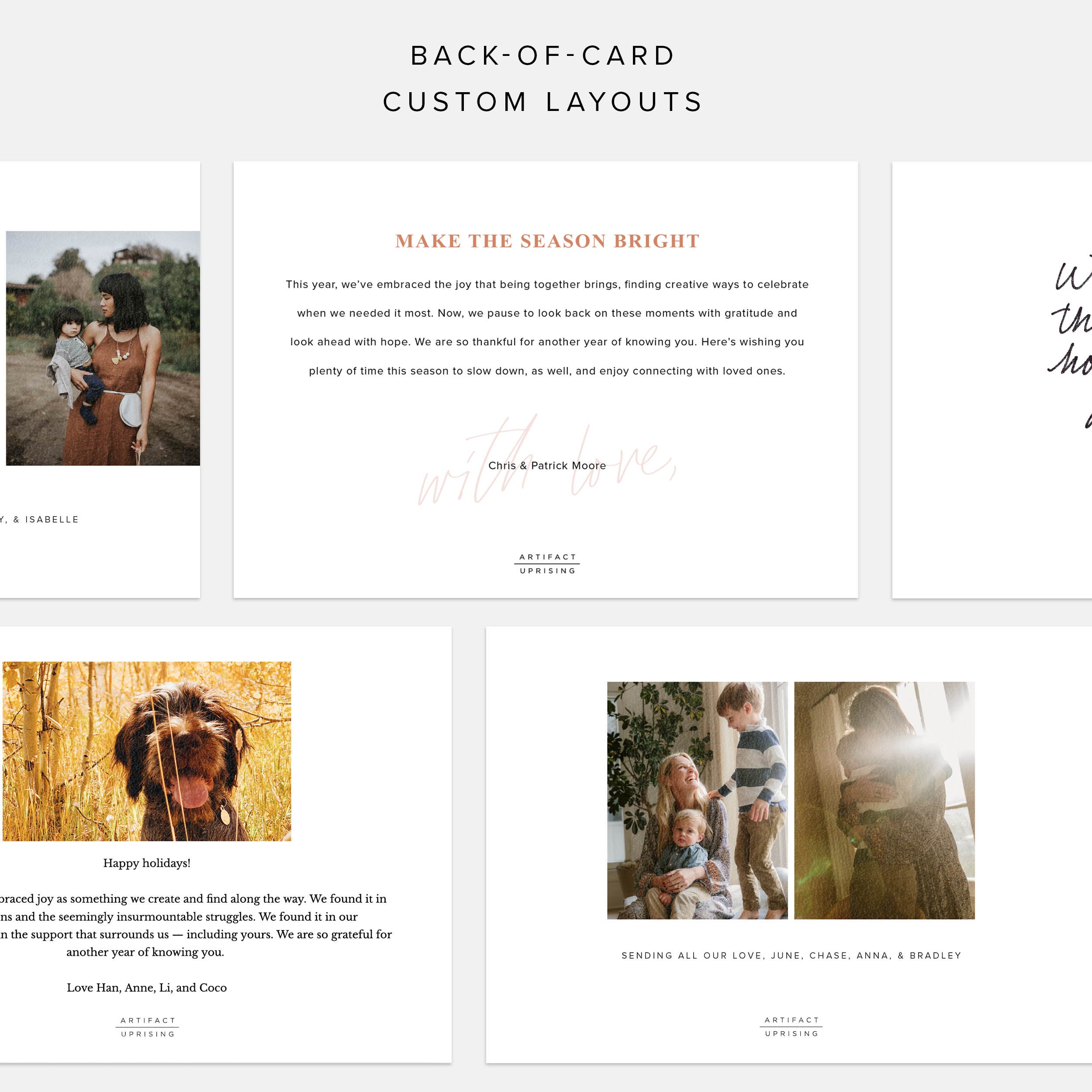 Pastel Greeting Multi-Image Holiday Card