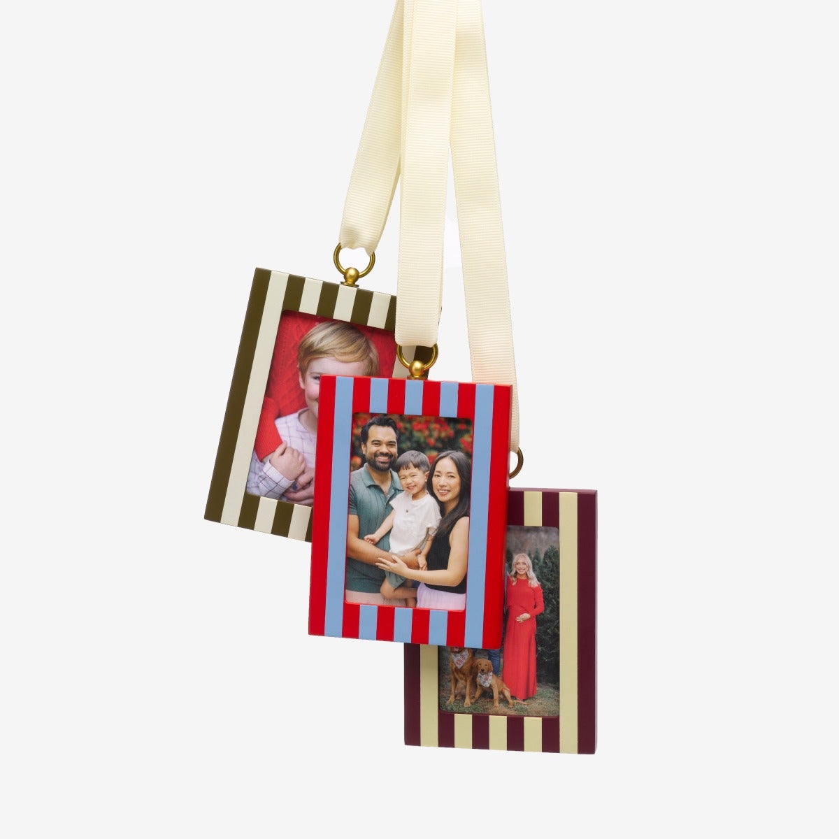 The Striped Wood Frame Ornament by Artifact Uprising | Photo Holders