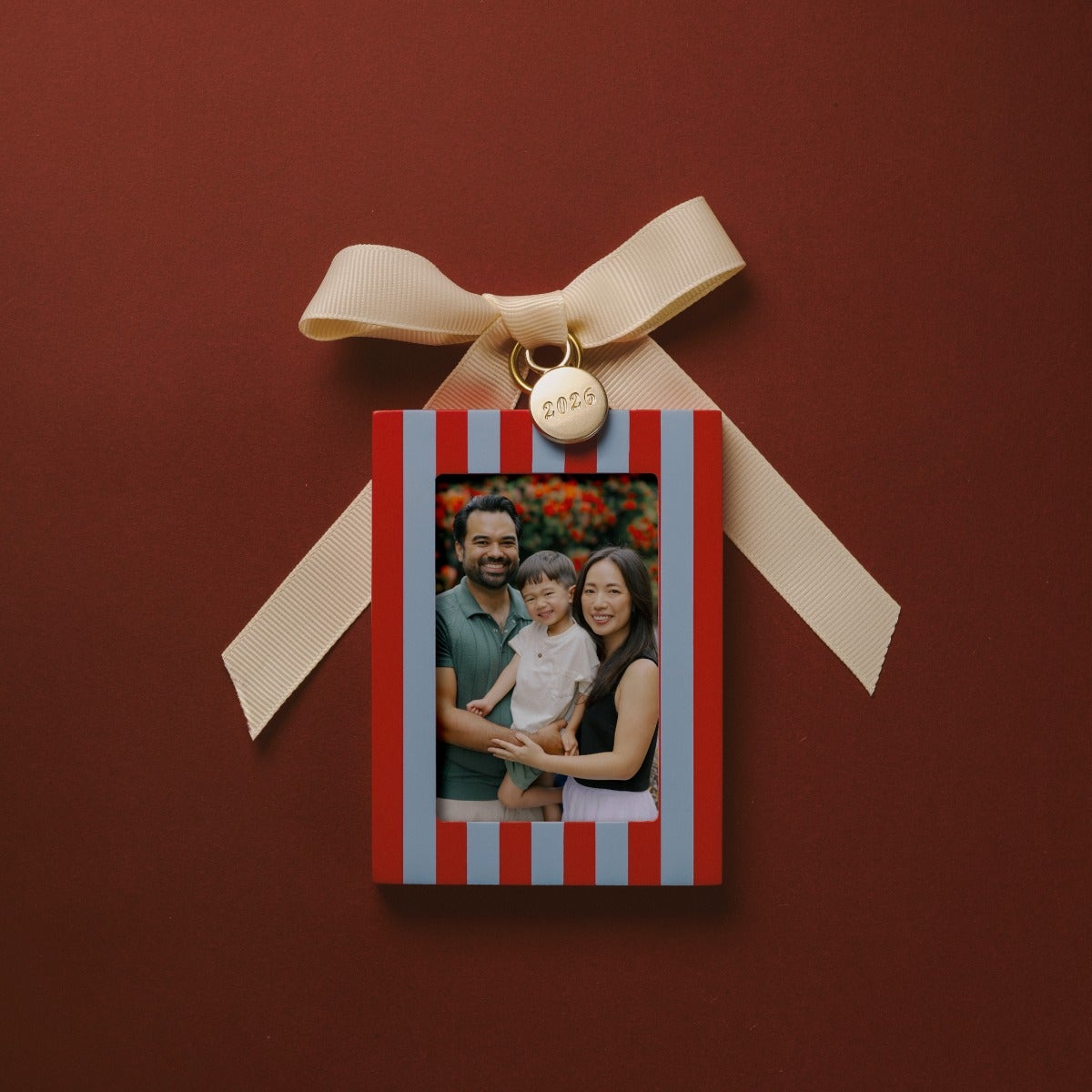 The Striped Wood Frame Ornament by Artifact Uprising | Photo Holders