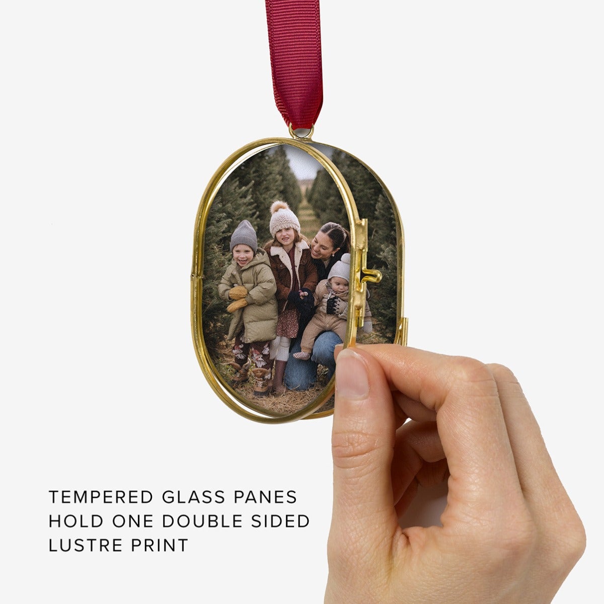 Pressed Glass Photo Ornament