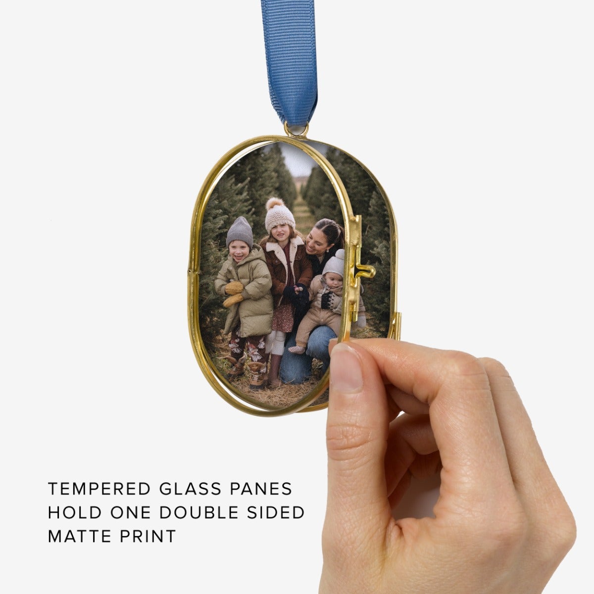 Pressed Glass Photo Ornament