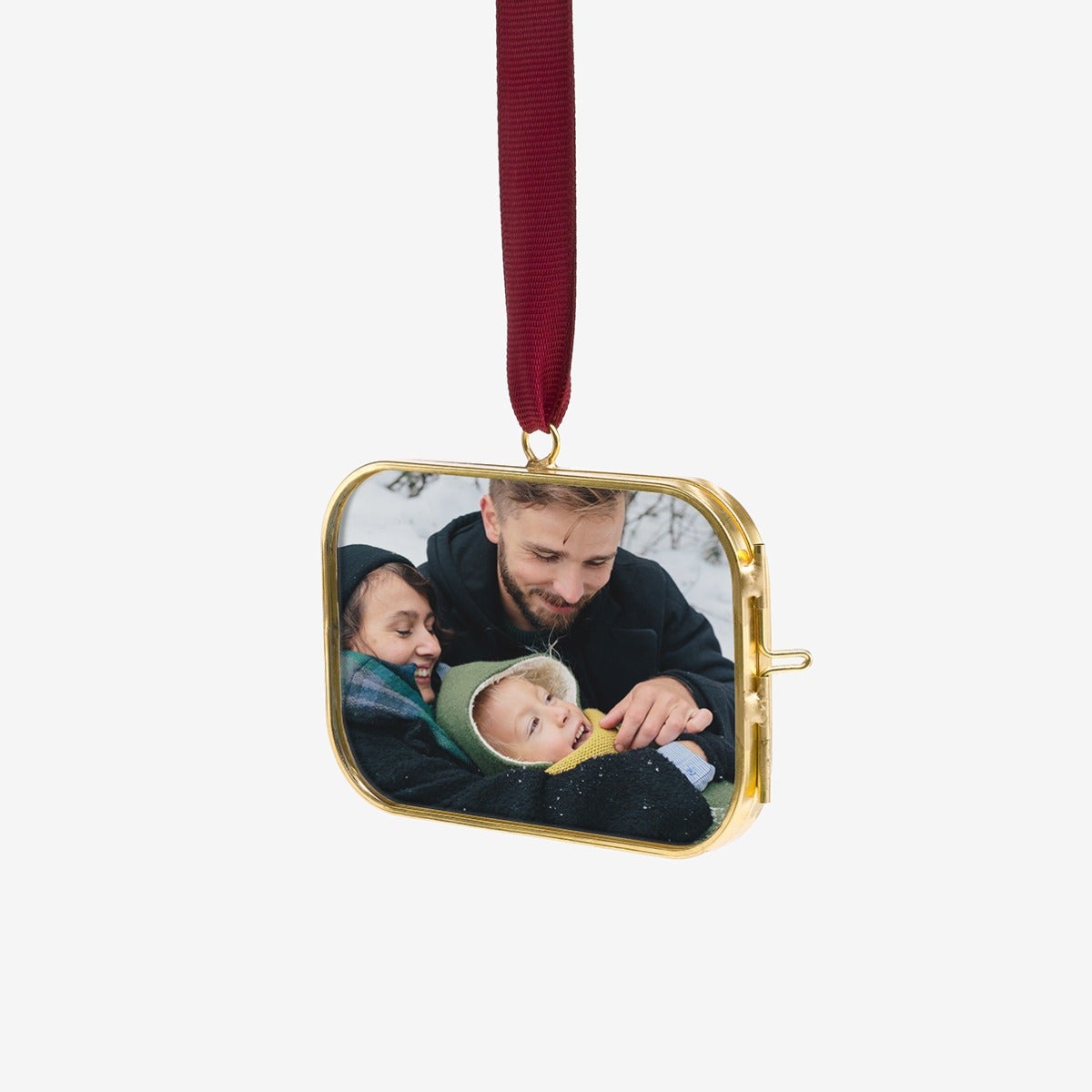 Pressed Glass Photo Ornament