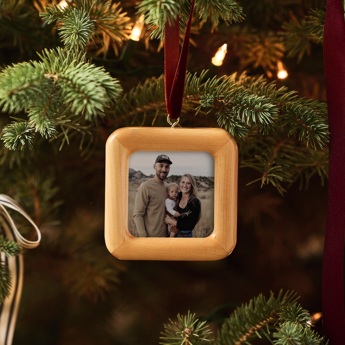 Wood Frame Photo Ornament