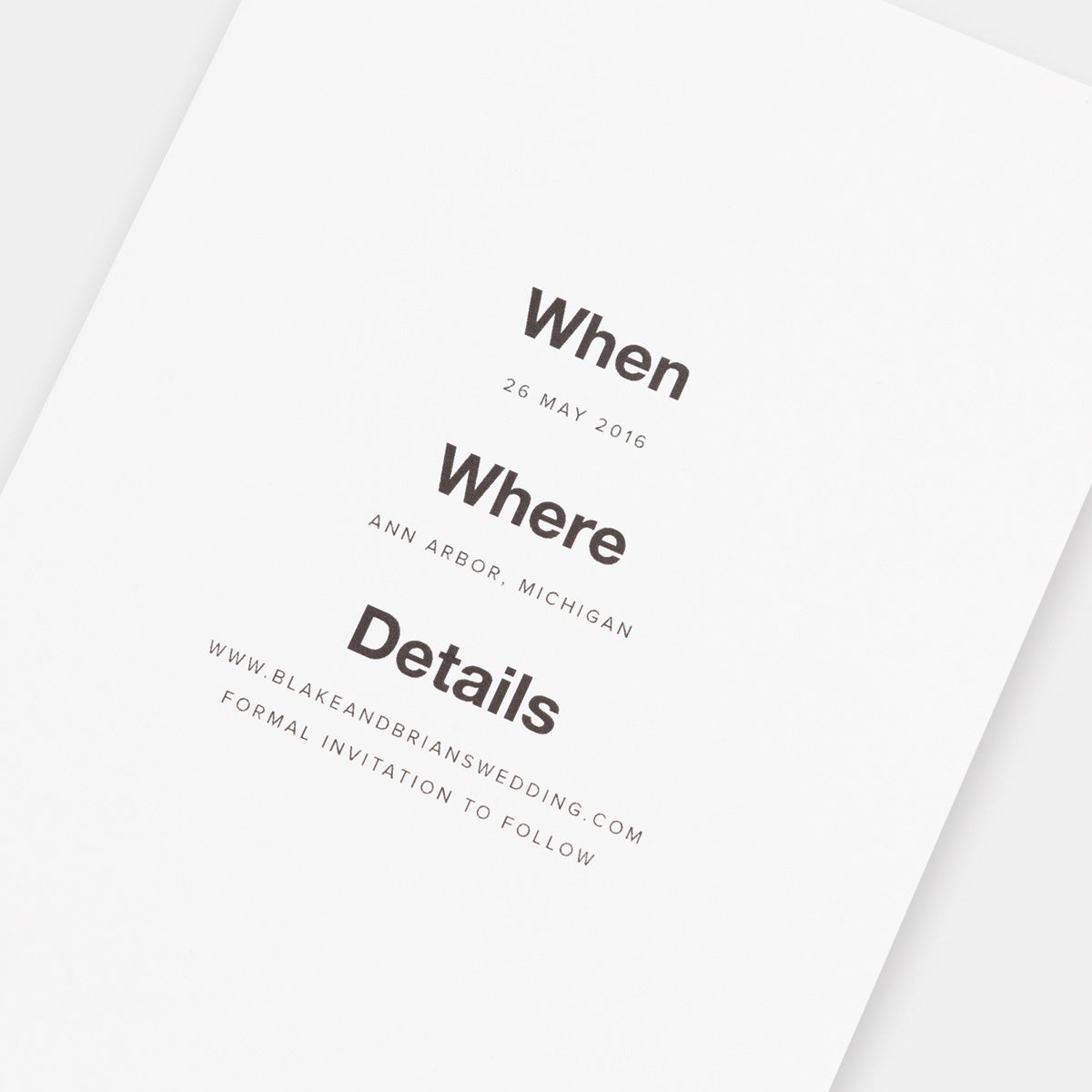 Classic Save Our Date Card