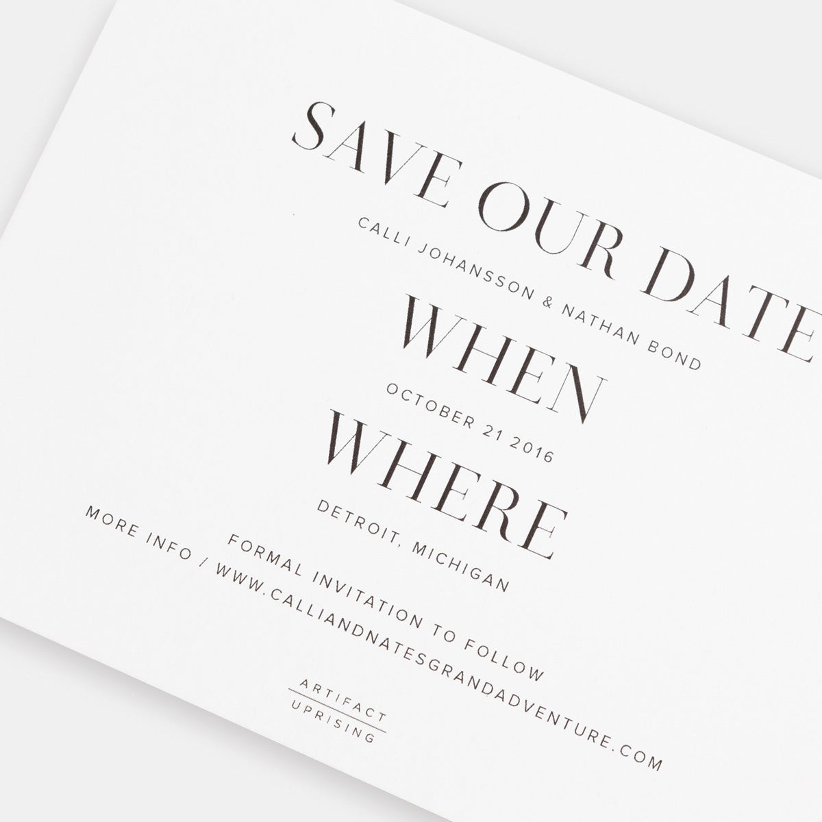 Save The Date Photo Card (Horizontal)