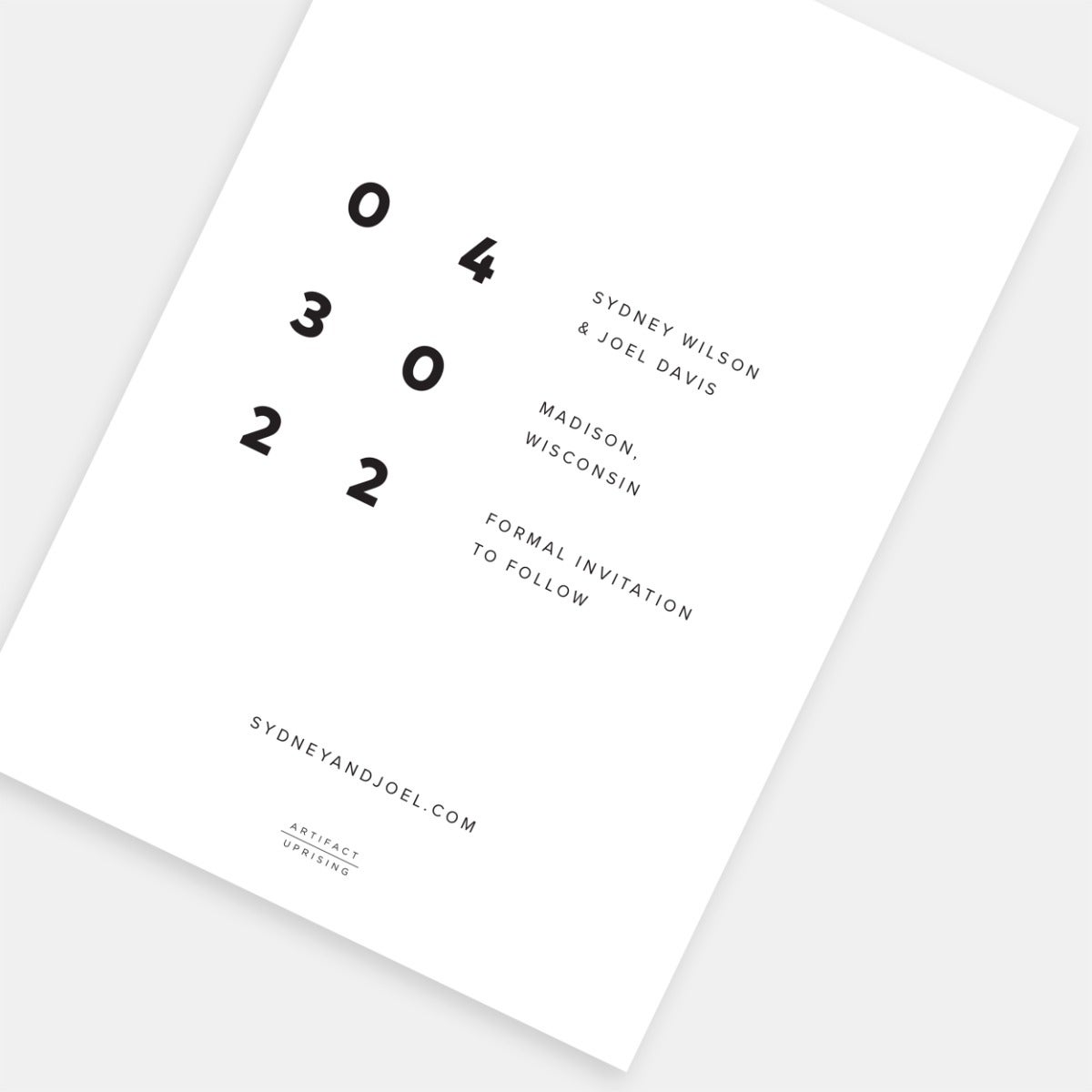 Modern Details Save the Date