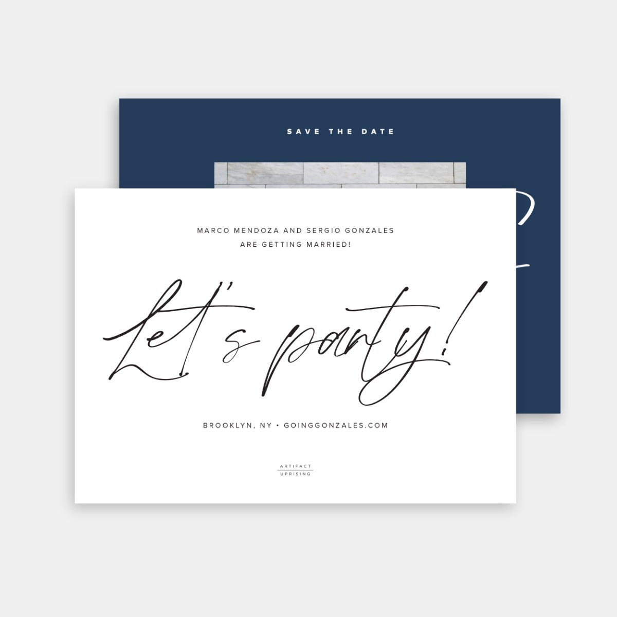  Scripted Initials Save the Date