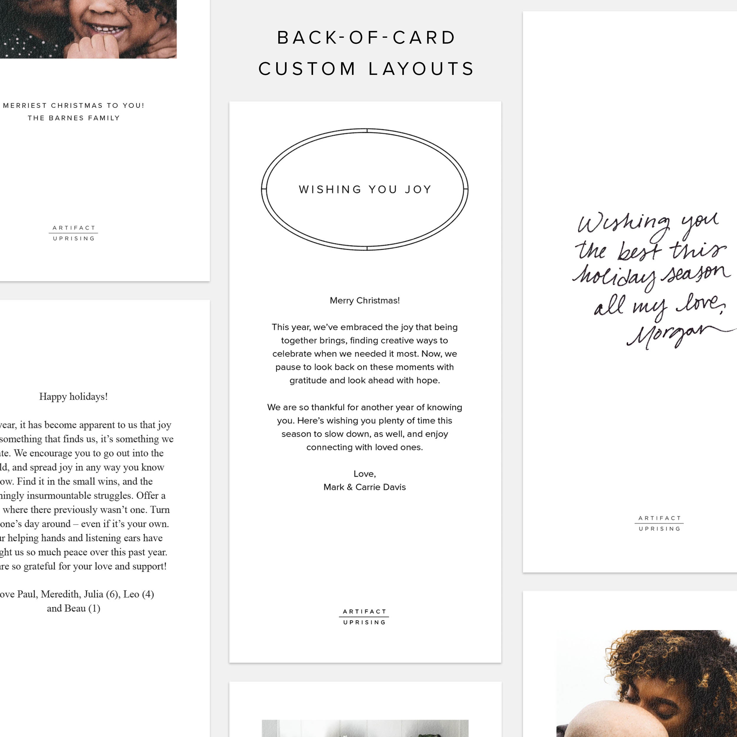 Simple Oval Holiday Card