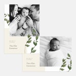 Simple Greenery Baby Announcement